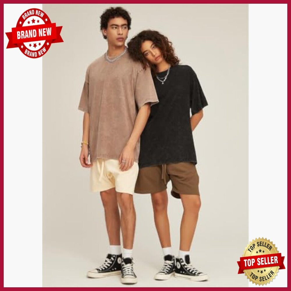 Oversized Cotton T-Shirt Unisex Vintage Streetwear Loose Fit Casual Tee - Picture 4 of 7